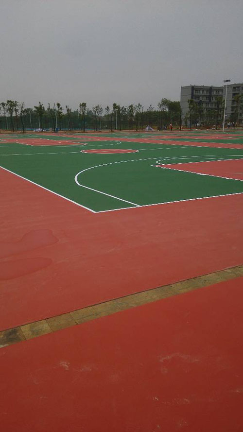 常德市技師學(xué)院新校區(qū)硅PU籃球場