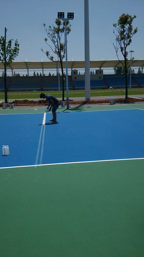 常德市技師學(xué)院新校區(qū)硅PU網(wǎng)球場